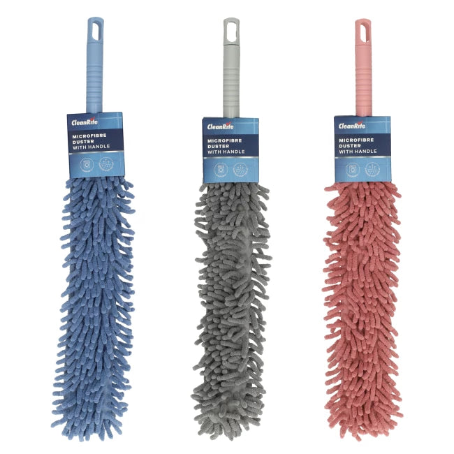 CleanRite Microvezel Stofdoek met Steel – 3 Kleuren