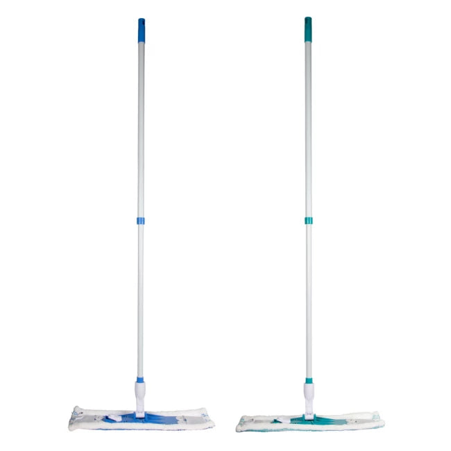 CleanRite Flat Mop met Steel – Blauw of Groen