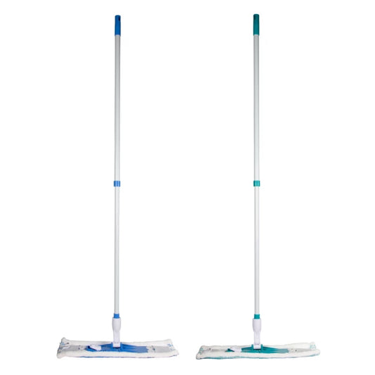 CleanRite Flat Mop met Steel – Blauw of Groen
