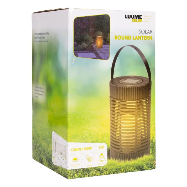 Luume Solar Round Lantern – Sfeervolle Tuinlantaarn op Zonne-energie