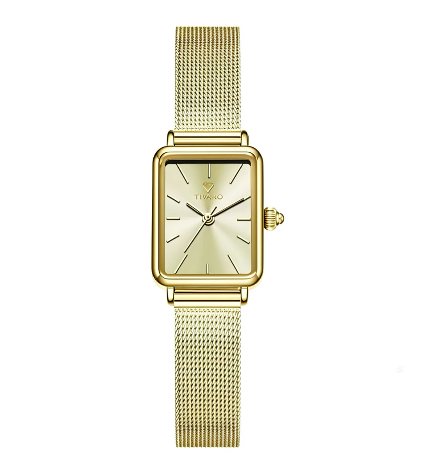 TIVARO Elegant Square Gold – Dameshorloge